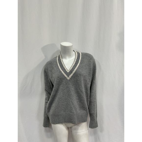 Sandro Wool And Cashmere Grey Wool Sweater Size S - Picture 2 of 5